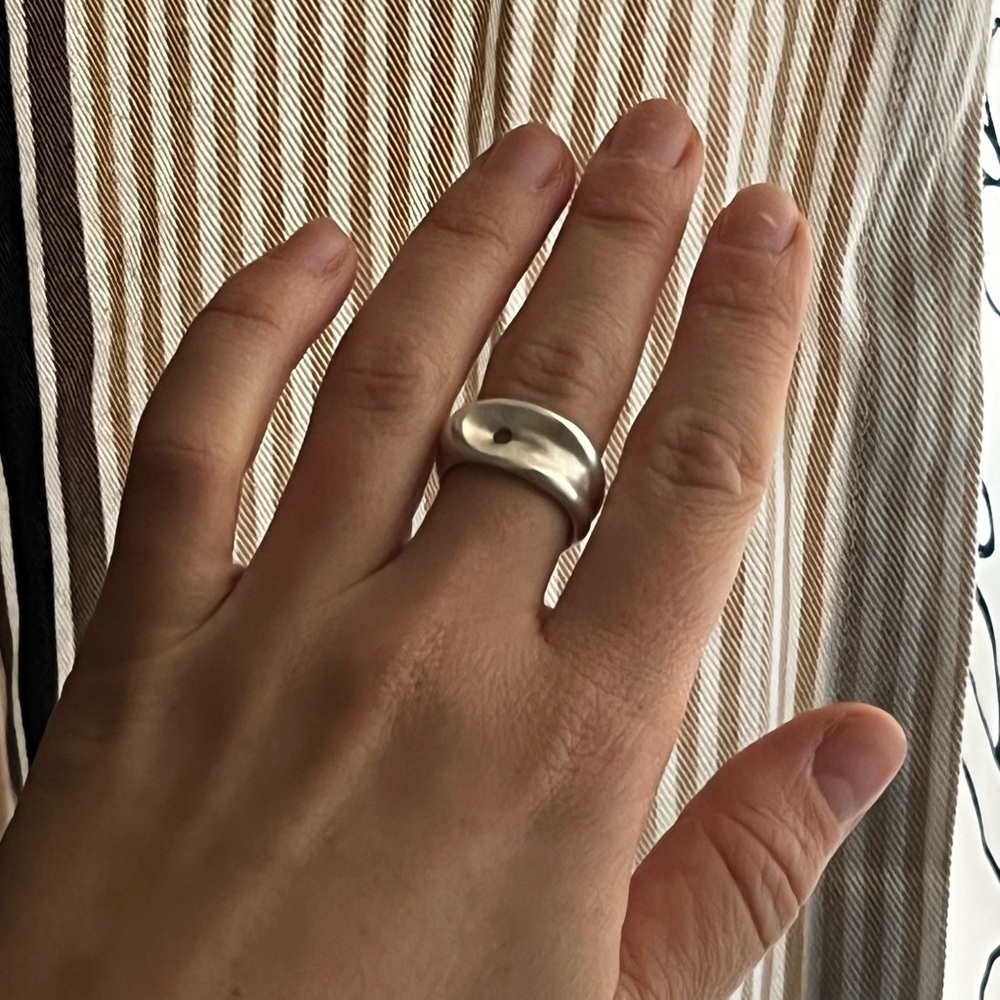 Avant garde sterling silver ring